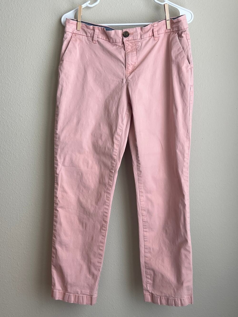 Tommy Hilfiger Dusty Rose Pink Cotton Stretch Skinny Ankle Chino Pants 10
